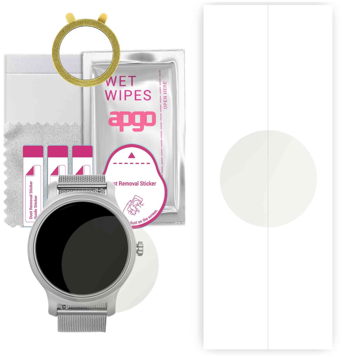 1x Folia hydrożelowa MATOWA do Overmax Touch 2.6 - apgo Smartwatch Hydrogel MATTE Protection Ochrona na ekran smartwatcha