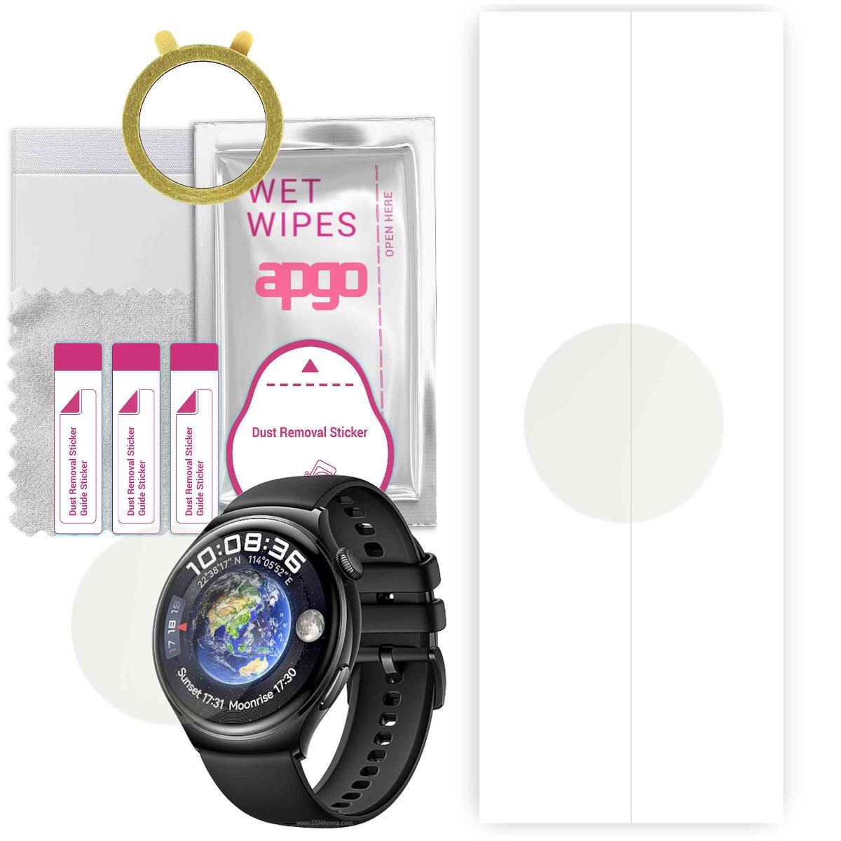1x Folia hydrożelowa MATOWA do Huawei Watch 4 - apgo Smartwatch Hydrogel MATTE Protection Ochrona na ekran smartwatcha