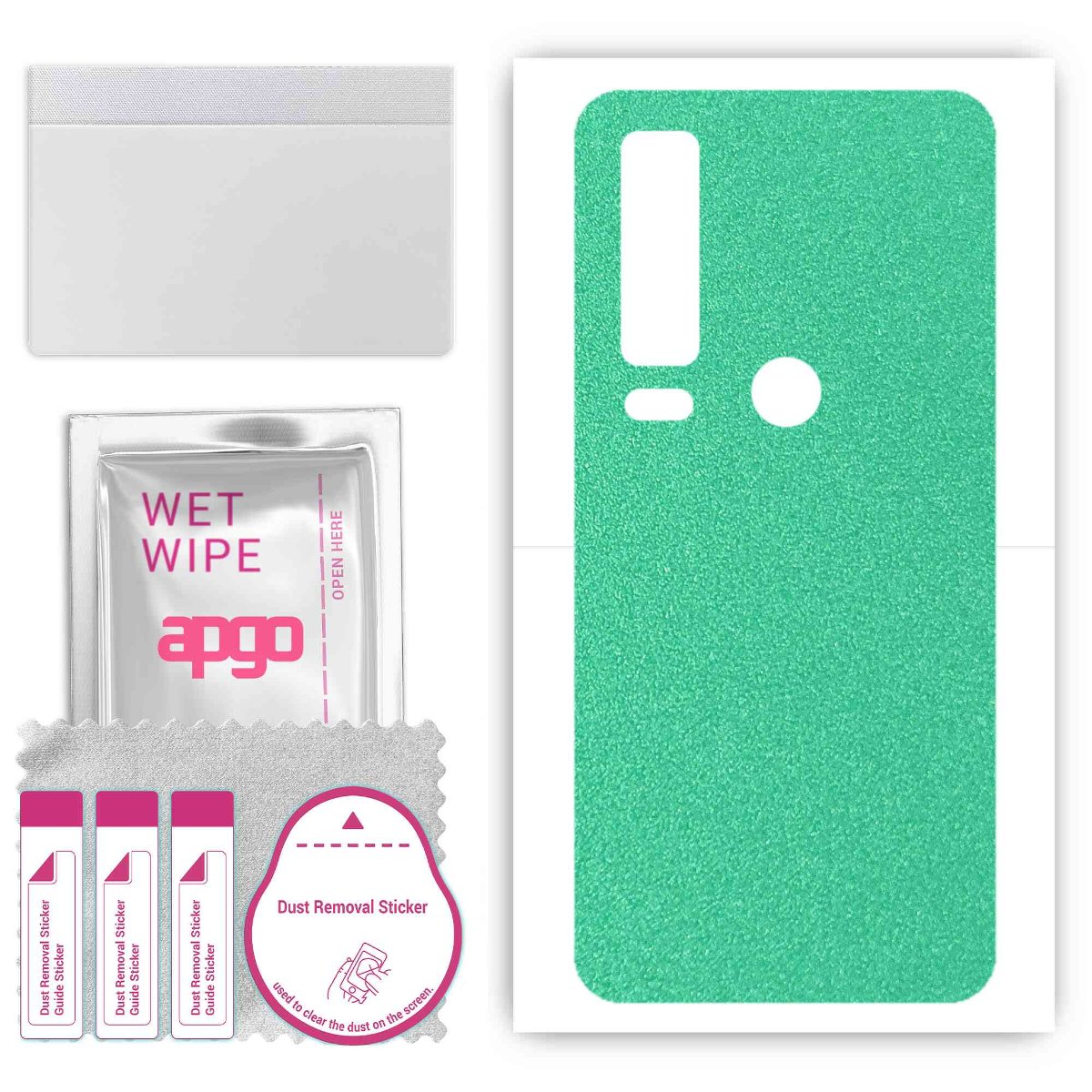 Folia naklejka skórka strukturalna na TYŁ do CAT S75 -  Seledynowy Pastel Matowy Chropowaty Baranek - apgo SKINS