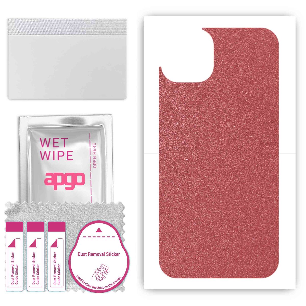 Folia naklejka skórka strukturalna na TYŁ do Apple iPhone 15 -  Różowy Pastel Matowy - apgo SKINS