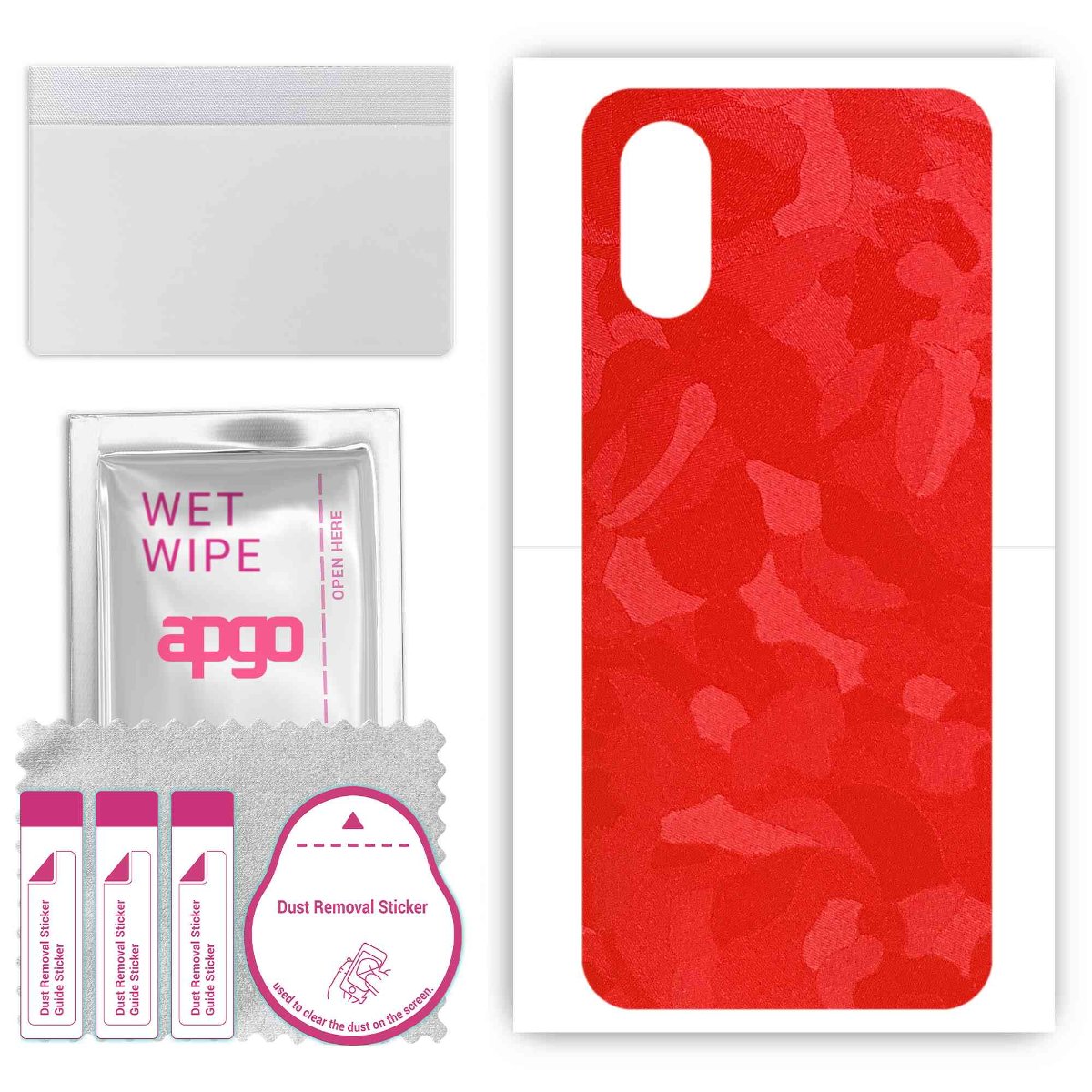 Folia naklejka skórka strukturalna na TYŁ do Sony Xperia 5 V -  Moro | Camo Czerwony - apgo SKINS