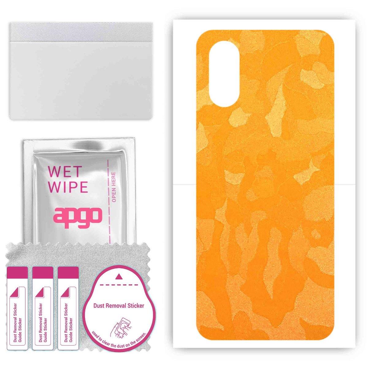 Folia naklejka skórka strukturalna na TYŁ do Sony Xperia 5 V -  Moro | Camo Żółty - apgo SKINS