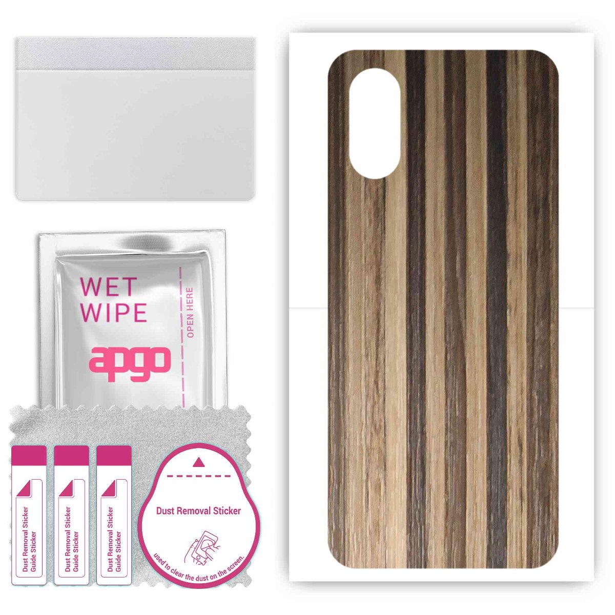 Folia naklejka skórka strukturalna na TYŁ do Sony Xperia 5 V -  Drewno Paski Mix - apgo SKINS