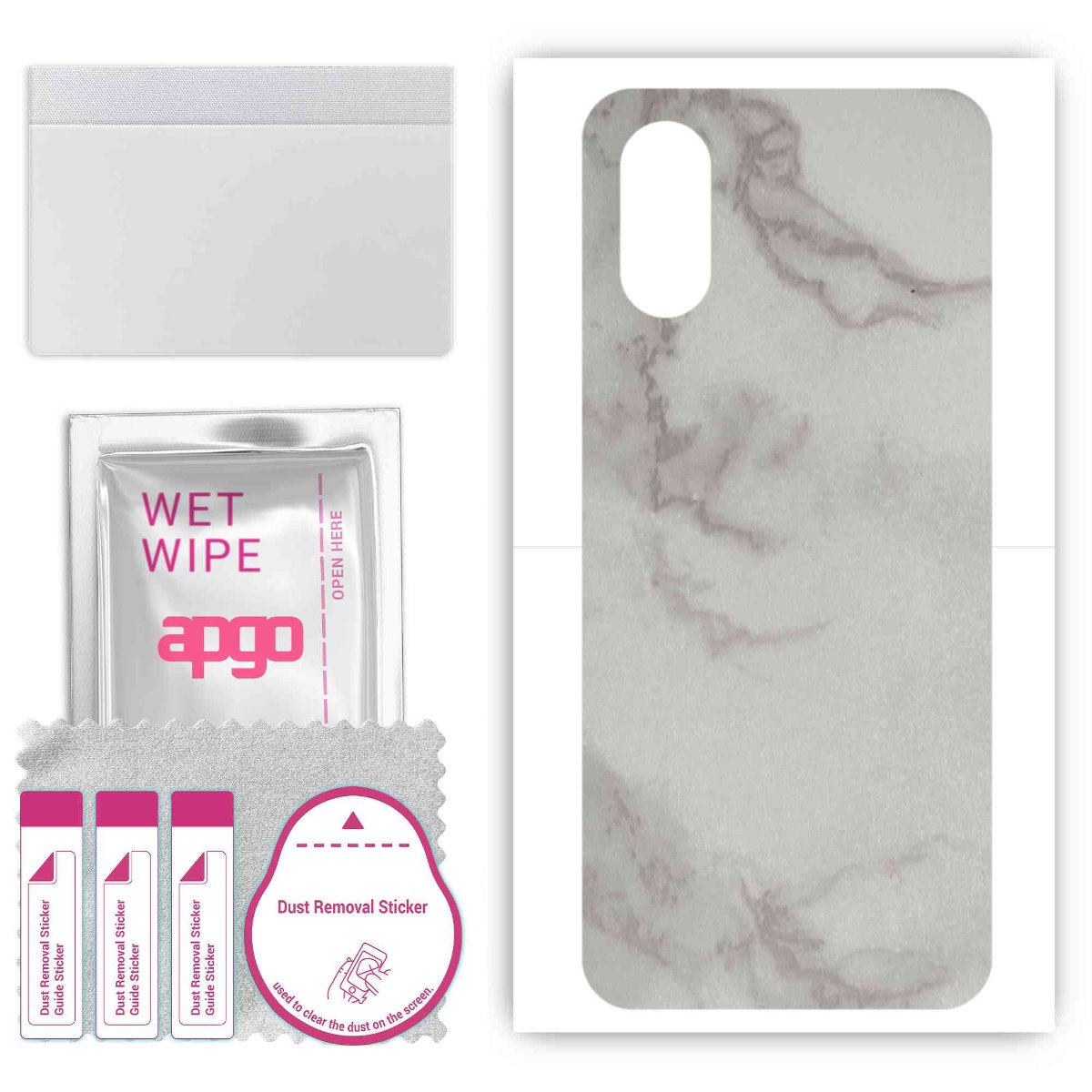 Folia naklejka skórka strukturalna na TYŁ do Sony Xperia 5 V -  Marmur Szary - apgo SKINS