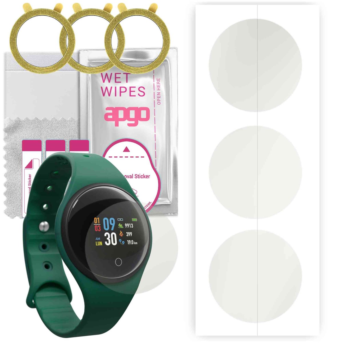 3x Folia hydrożelowa MATOWA do Motus Color - apgo Smartwatch Hydrogel MATTE Protection Ochrona na ekran smartwatcha