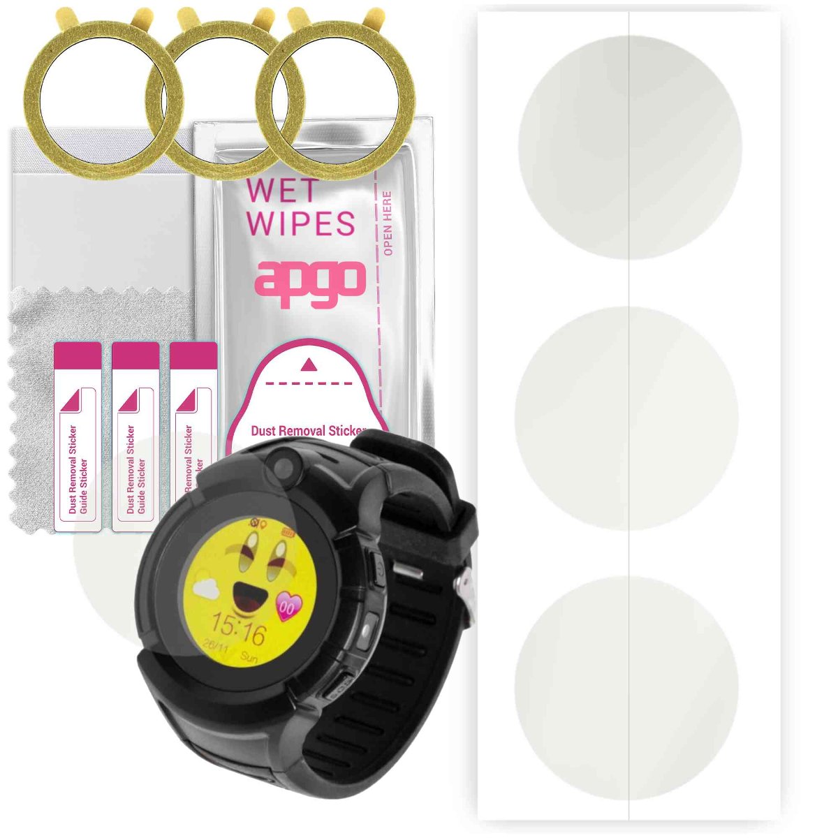 3x Folia hydrożelowa MATOWA do Garett Kids 5 - apgo Smartwatch Hydrogel MATTE Protection Ochrona na ekran smartwatcha