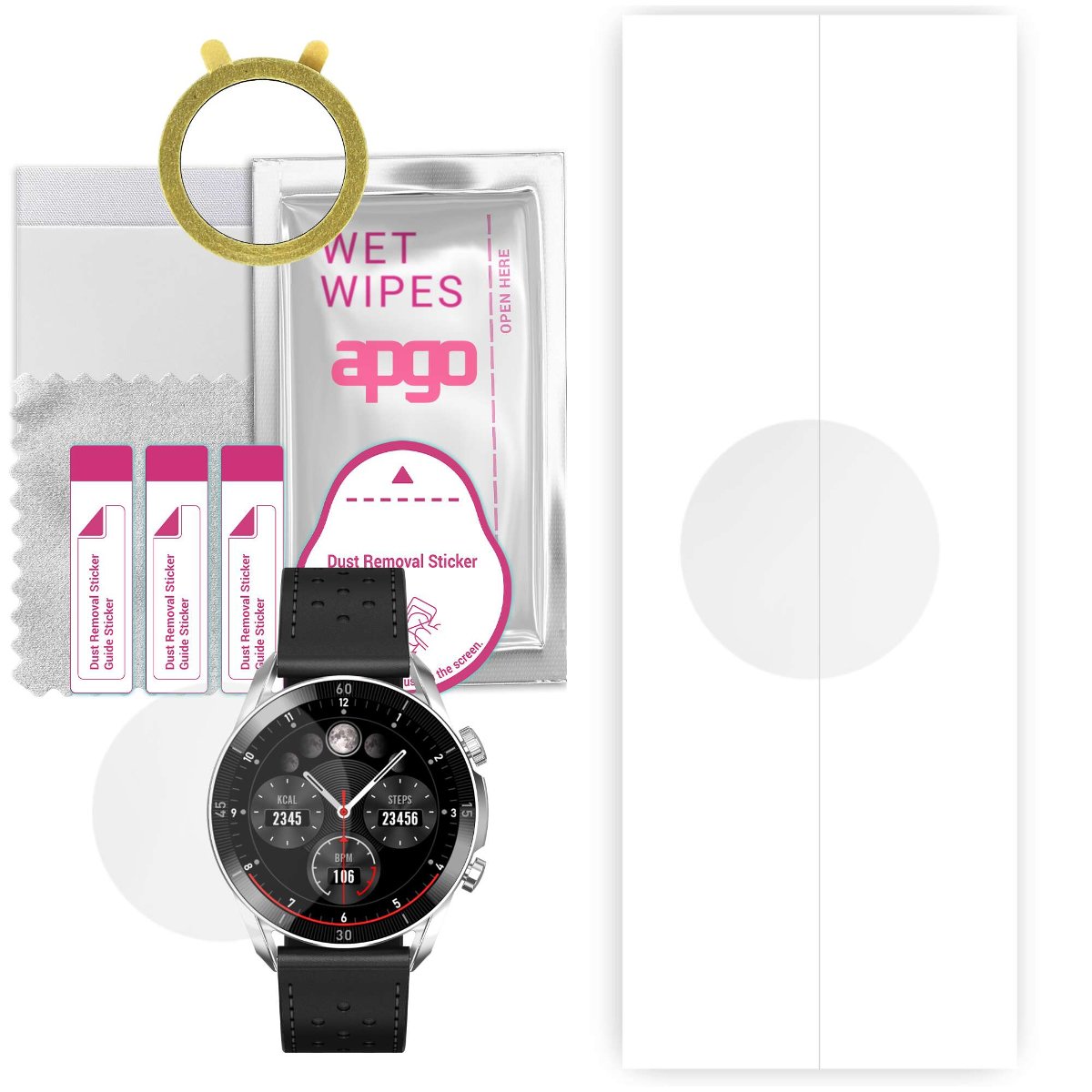 1x Folia hydrożelowa do Garett V10 - apgo Smartwatch Hydrogel Protection Ochrona na ekran smartwatcha