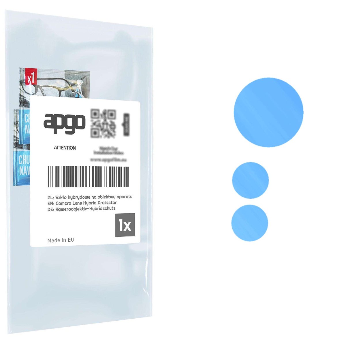 1x Szkło hybrydowe na aparat obiektyw kamerę 9H do ZTE Blade A72s - apgo hybrid Camera Lens Protector