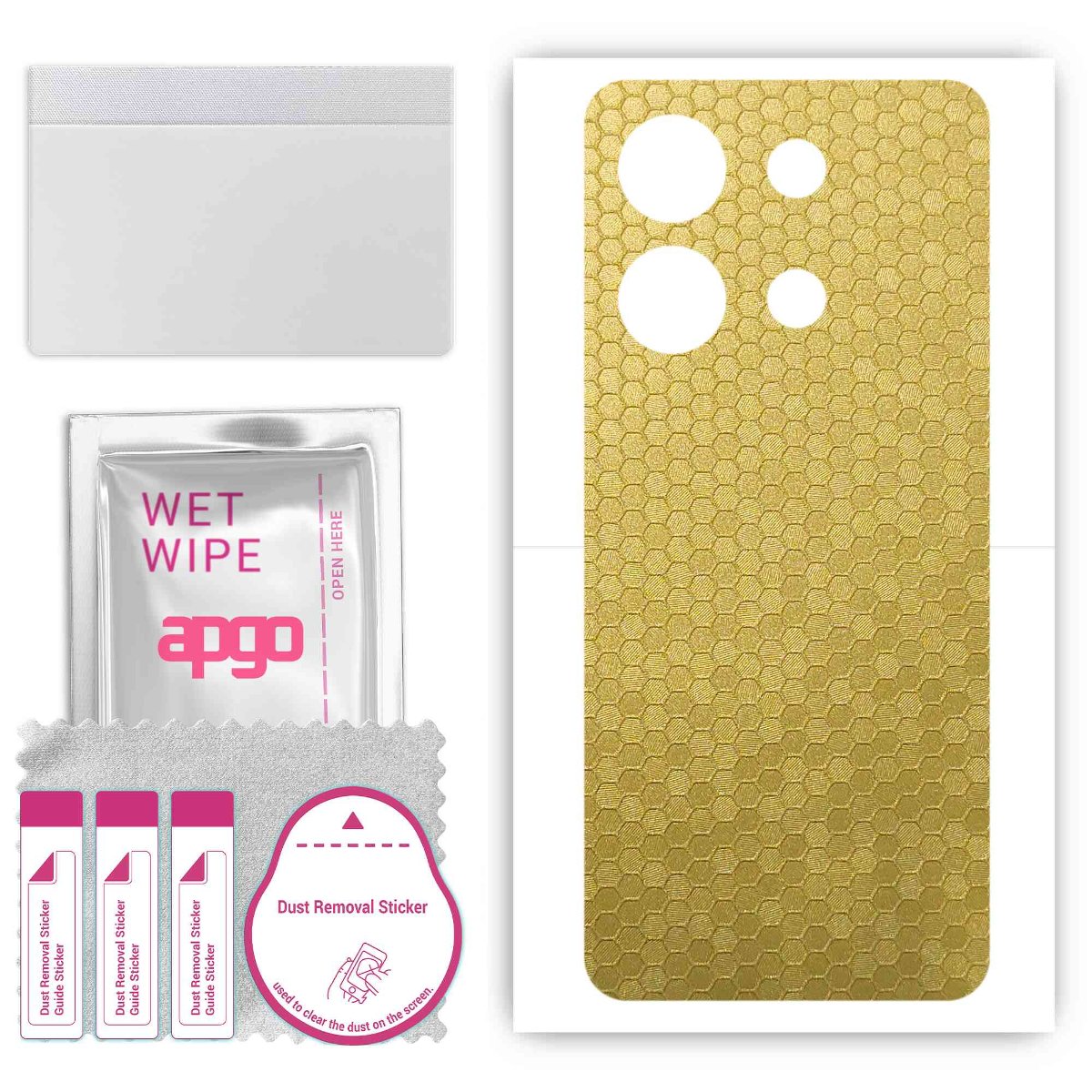 Folia naklejka skórka strukturalna na TYŁ do Infinix Note 30 -  Plaster Miodu Złoty - apgo SKINS