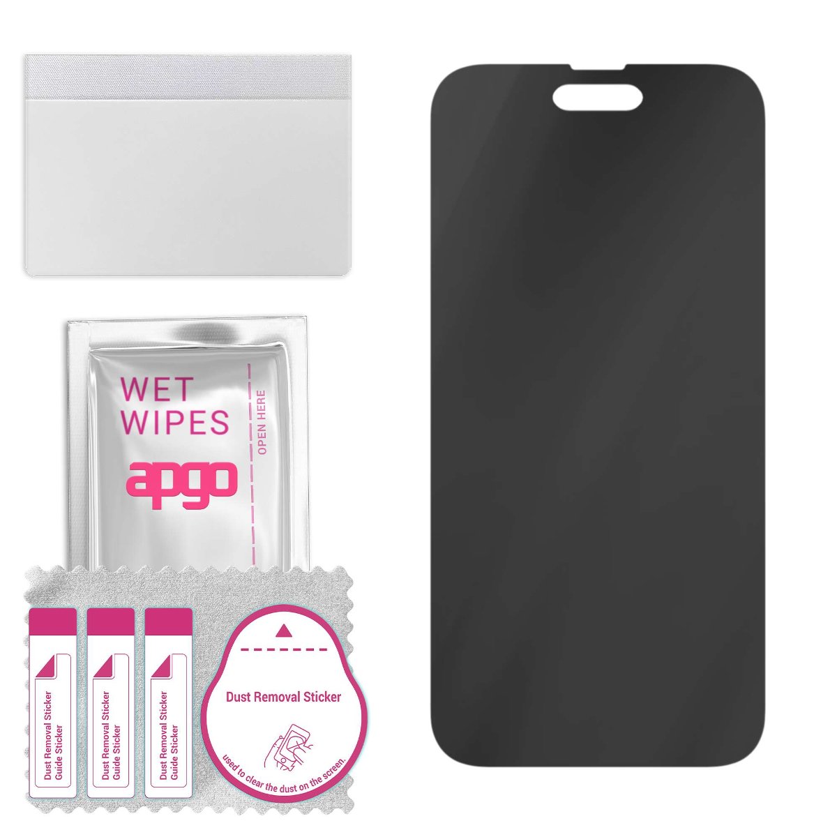 Filtr prywatyzujący Privacy 7H do Apple iPhone 15 - apgo Flexible Glass niepękający