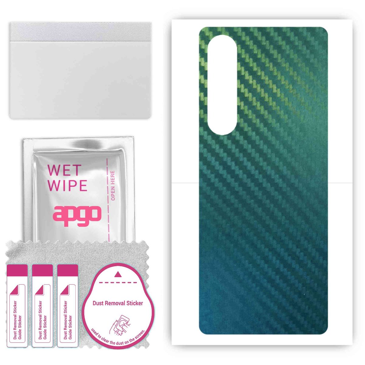 Folia naklejka skórka strukturalna na TYŁ do Sony Xperia 1 V -  Carbon Kameleon CAKA1 - apgo SKINS