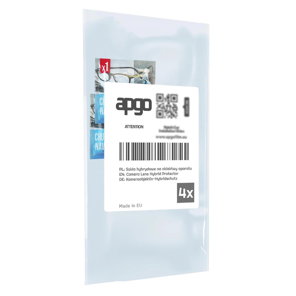 4x Szkło hybrydowe na aparat obiektyw kamerę 9H do Nokia C32 - apgo hybrid Camera Lens Protector