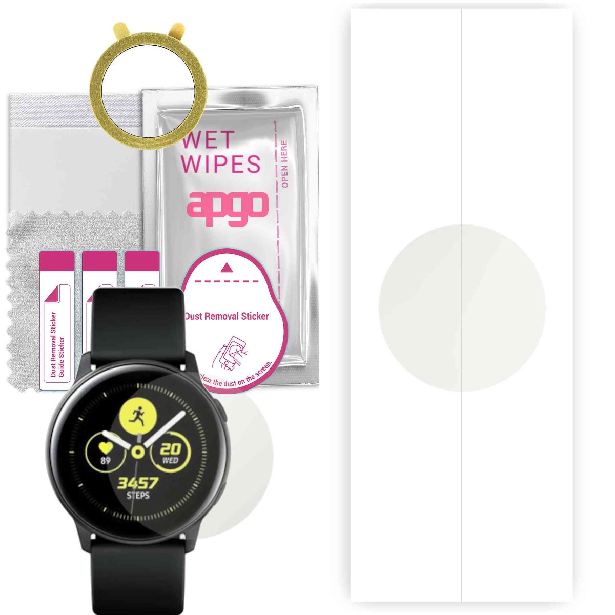 1x Folia hydrożelowa MATOWA do Samsung Galaxy Watch Active - apgo Smartwatch Hydrogel MATTE Protection Ochrona na ekran smartwatcha