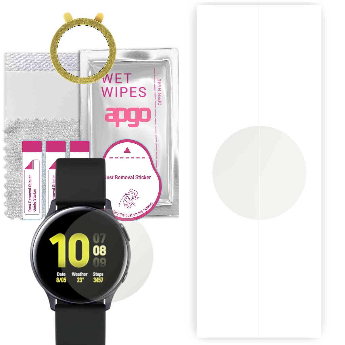 1x Folia hydrożelowa MATOWA do Samsung Galaxy Watch Active 2 40mm - apgo Smartwatch Hydrogel MATTE Protection Ochrona na ekran smartwatcha