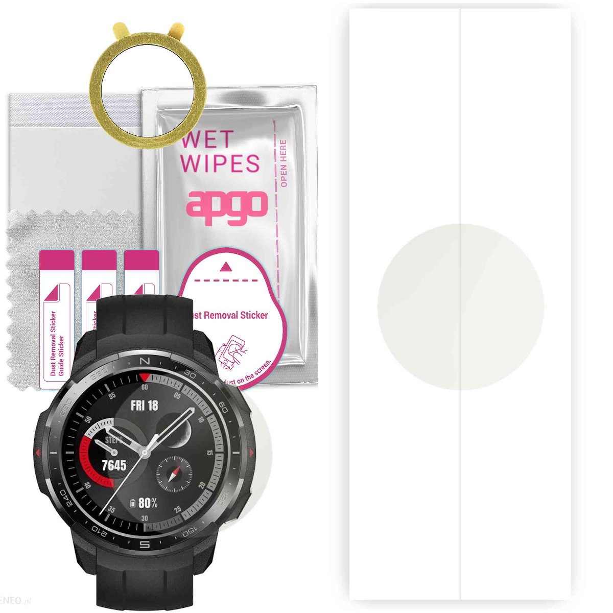 1x Folia hydrożelowa MATOWA do Honor Watch GS Pro - apgo Smartwatch Hydrogel MATTE Protection Ochrona na ekran smartwatcha