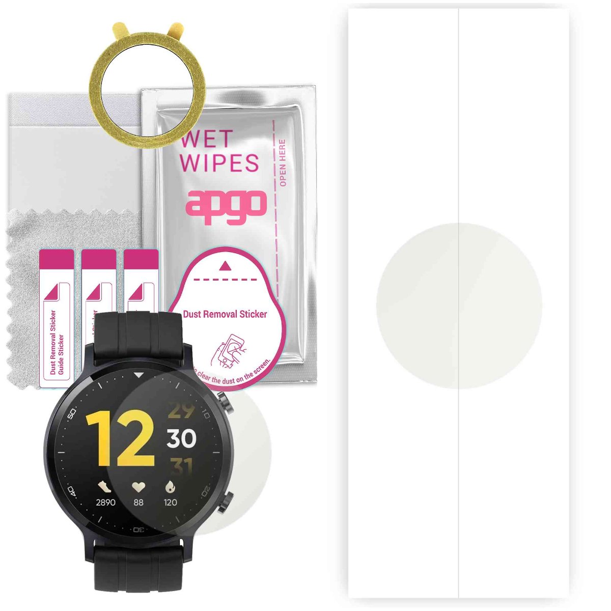 1x Folia hydrożelowa MATOWA do Realme Watch S - apgo Smartwatch Hydrogel MATTE Protection Ochrona na ekran smartwatcha