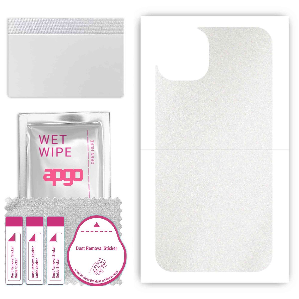 Folia naklejka skórka strukturalna na TYŁ do Apple iPhone 15 Plus -  Matowa Przezroczysta Winylowa - apgo SKINS