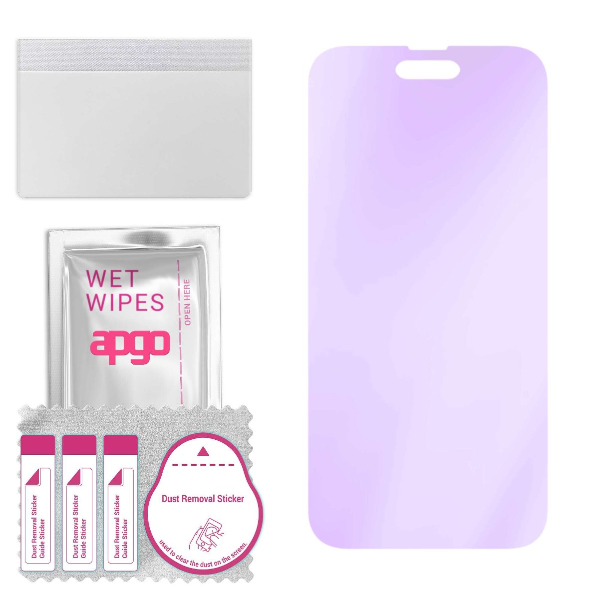 Szkło ochronne na ekran Hybrydowe 9H z filtrem ANTI-BLUE zamiennik hartowanego do Apple iPhone 15 Pro - apgo hybrid ANTI-BLUE Flexible Hybrid...