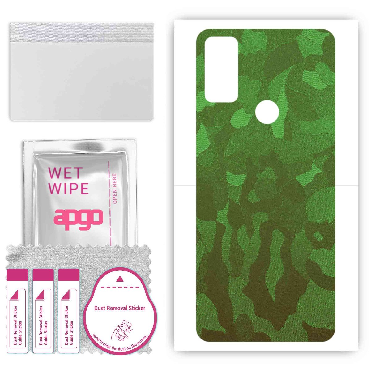 Folia naklejka skórka strukturalna na TYŁ do Alcatel 5H Plus -  Moro | Camo Zielony - apgo SKINS