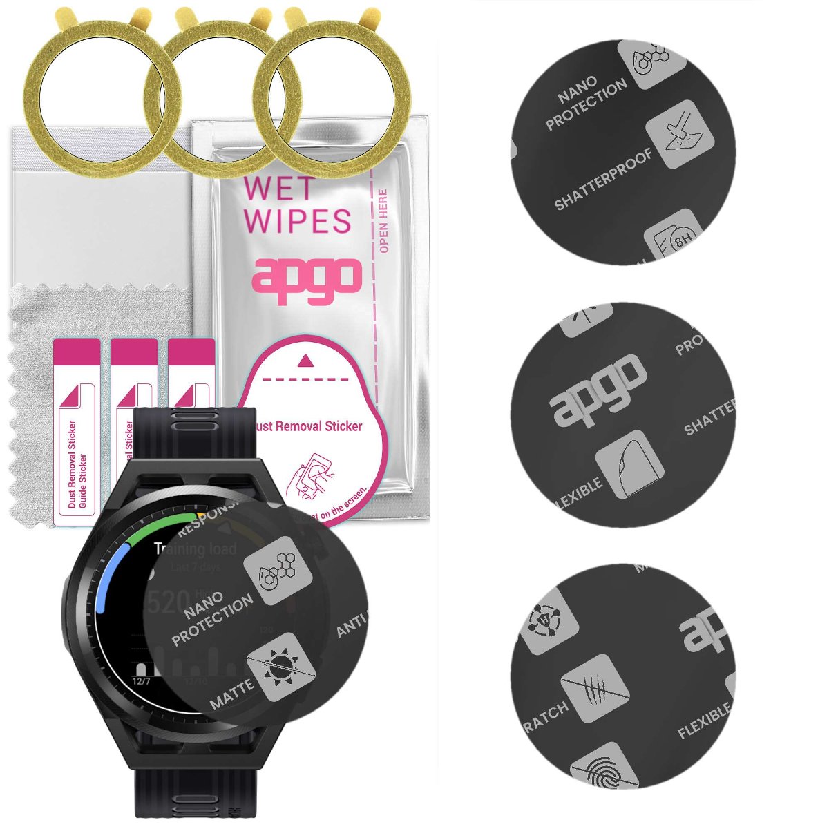3x Szkło Hybrydowe MATOWE do Huawei Watch GT Runner