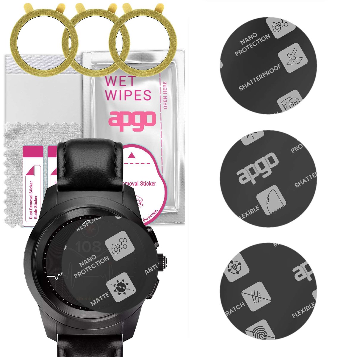 3x Szkło Hybrydowe MATOWE do MyKronoz ZeTime Premium Petite