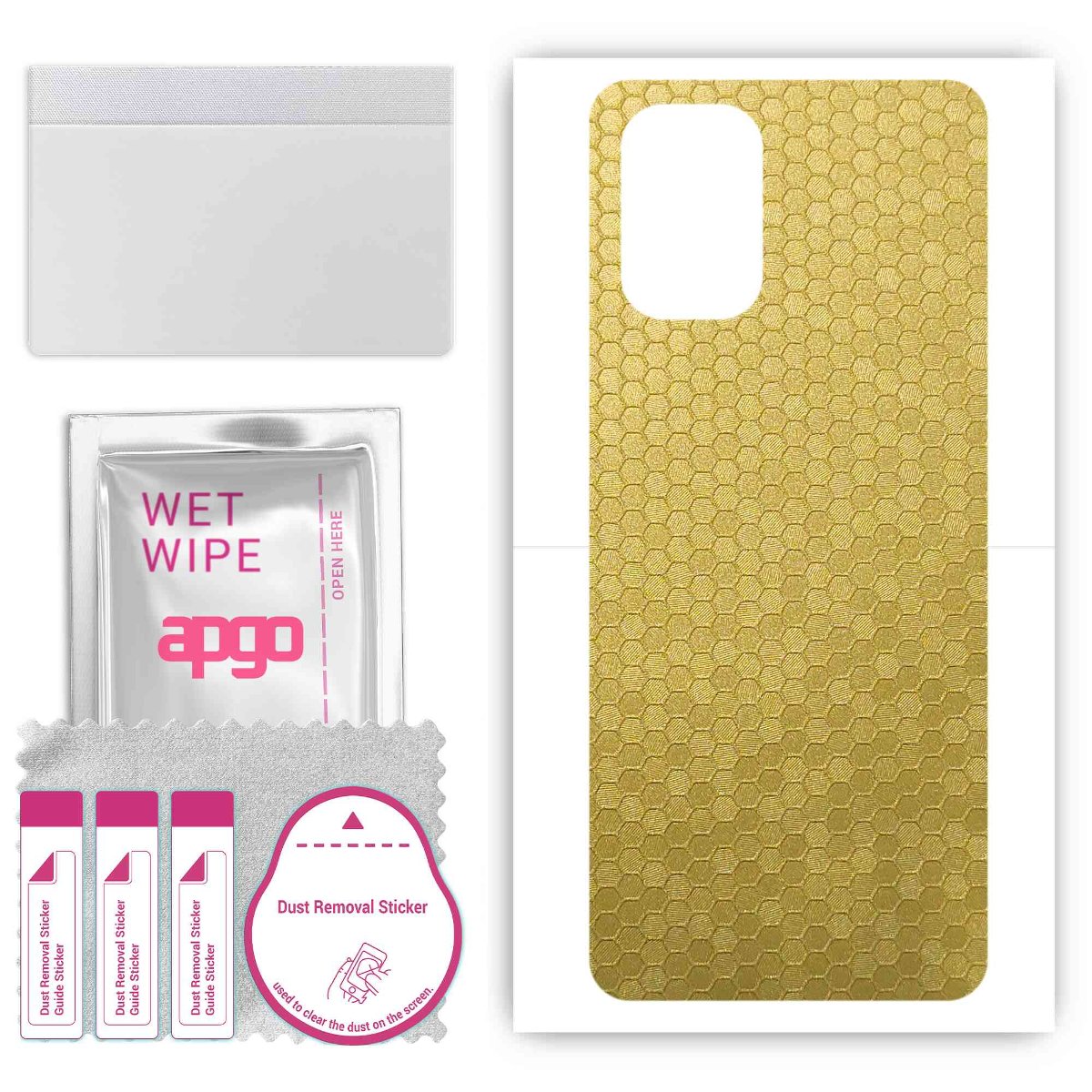 Folia naklejka skórka strukturalna na TYŁ do Nokia G400 -  Plaster Miodu Złoty - apgo SKINS