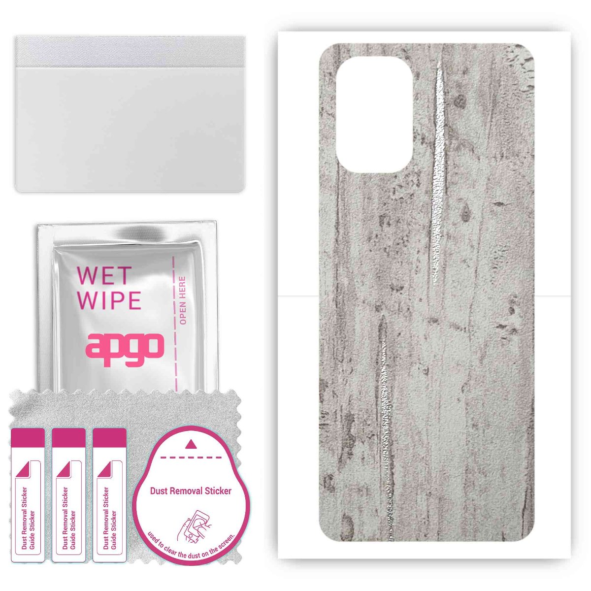 Folia naklejka skórka strukturalna na TYŁ do Nokia G400 -  Beton Srebrne Paski - apgo SKINS