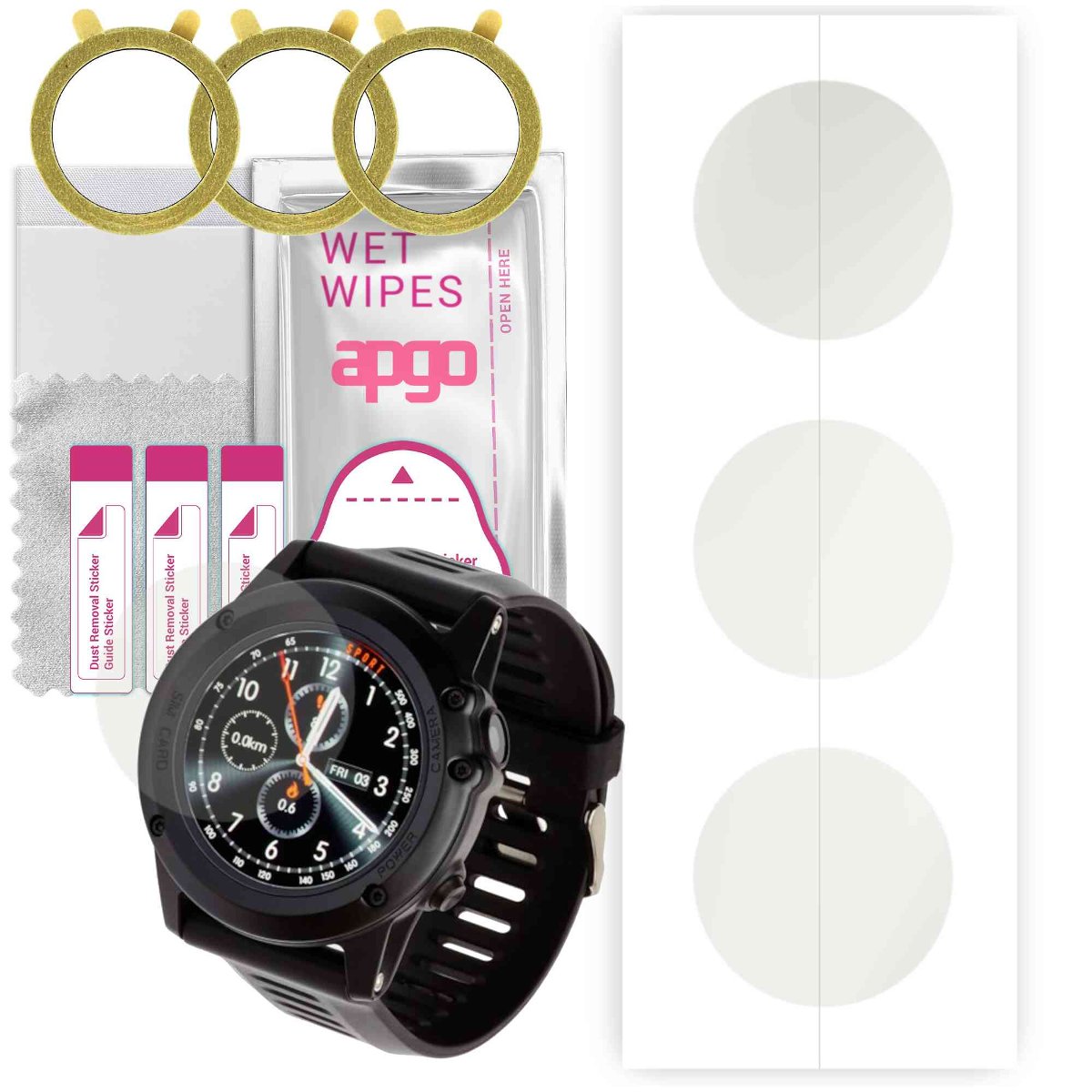 3x Folia hydrożelowa MATOWA do Garett Expert 11W - apgo Smartwatch Hydrogel MATTE Protection Ochrona na ekran smartwatcha