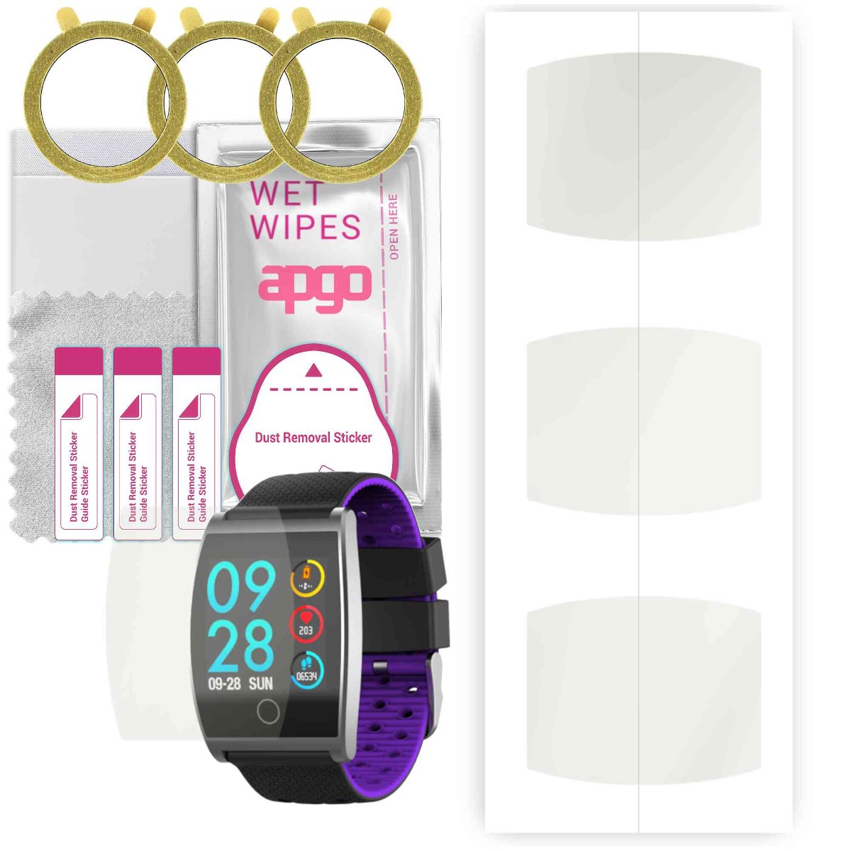 3x Folia hydrożelowa MATOWA do Garett Sport 22 - apgo Smartwatch Hydrogel MATTE Protection Ochrona na ekran smartwatcha