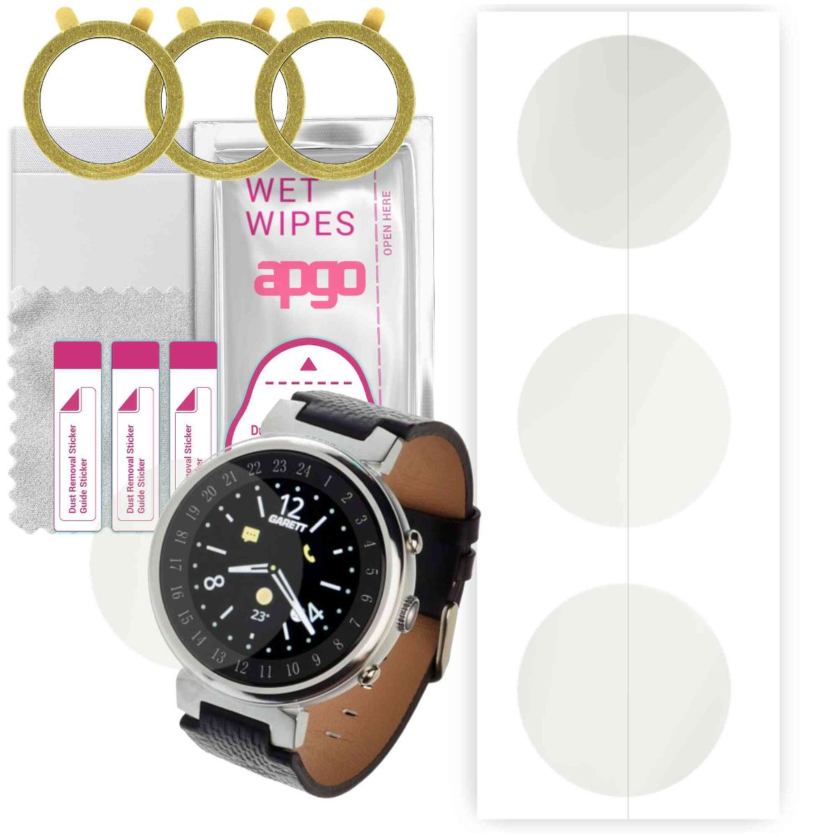 3x Folia hydrożelowa MATOWA do Garett Expert 7 - apgo Smartwatch Hydrogel MATTE Protection Ochrona na ekran smartwatcha