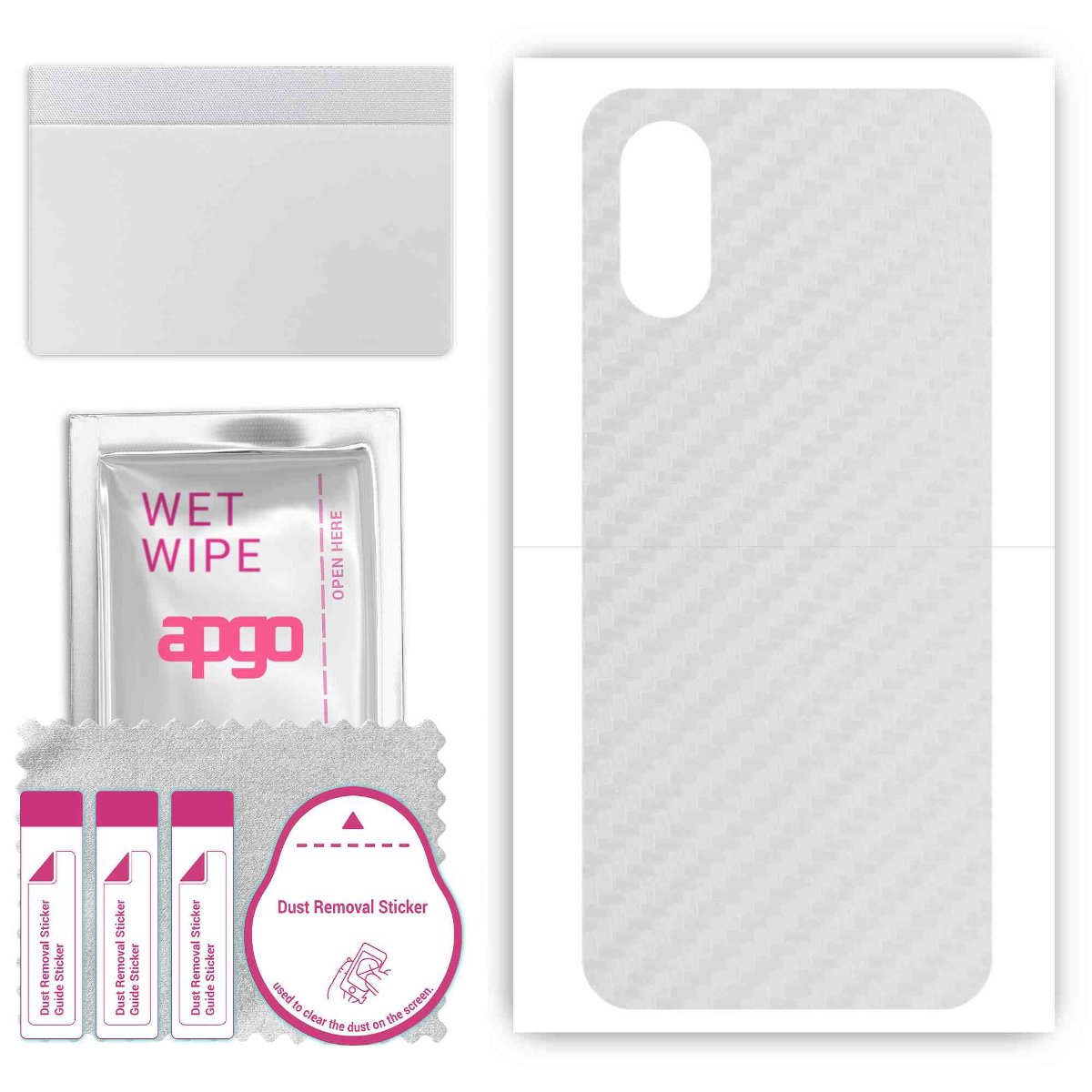 Folia naklejka skórka strukturalna na TYŁ do Sony Xperia 5 V -  Carbon Przezroczysty - apgo SKINS