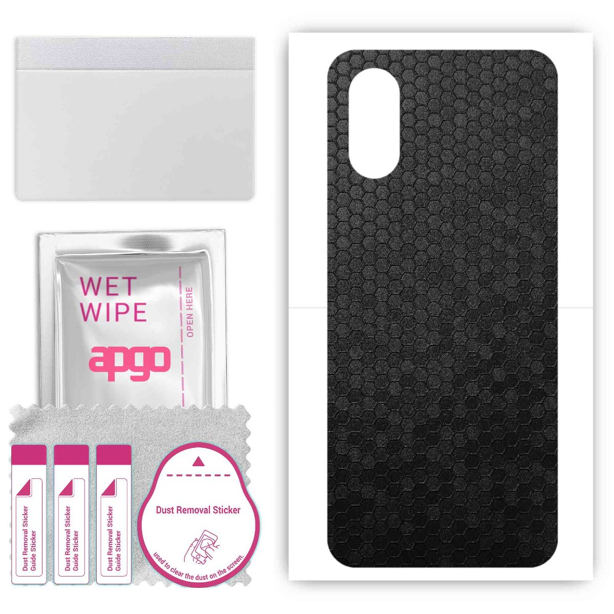 Folia naklejka skórka strukturalna na TYŁ do Sony Xperia 5 V -  Plaster Miodu Czarny - apgo SKINS