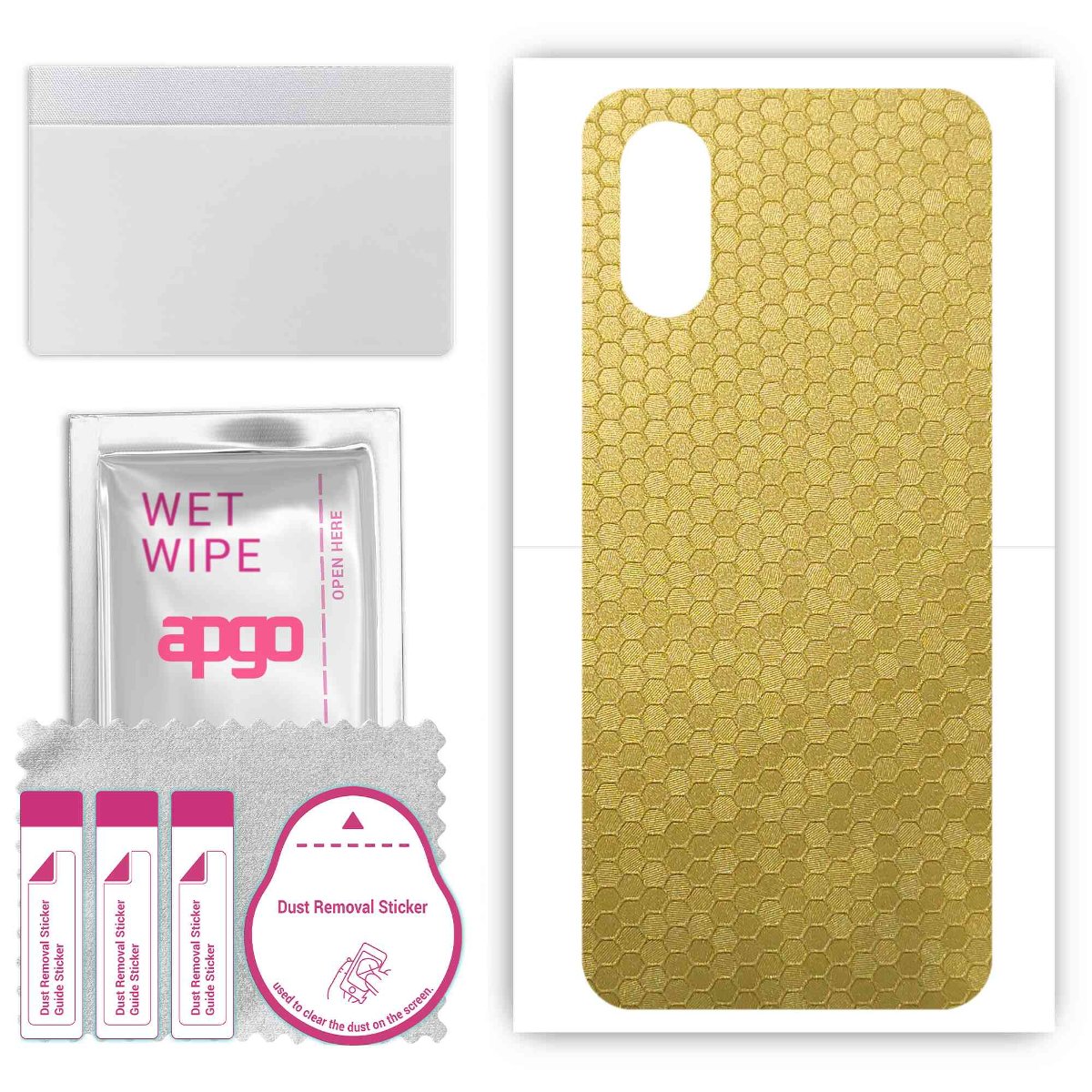 Folia naklejka skórka strukturalna na TYŁ do Sony Xperia 5 V -  Plaster Miodu Złoty - apgo SKINS