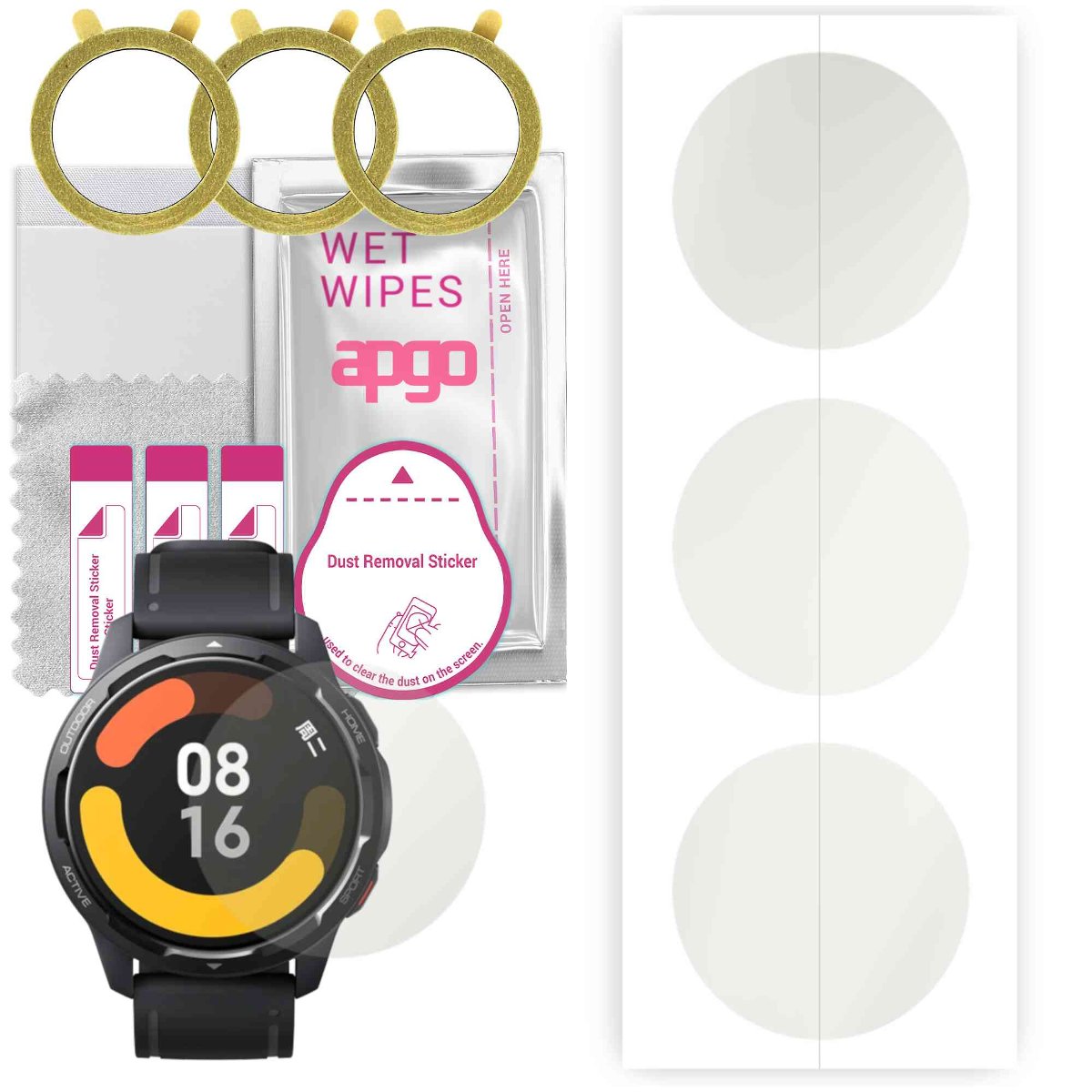 3x Folia hydrożelowa MATOWA do Xiaomi Watch Color 2 - apgo Smartwatch Hydrogel MATTE Protection Ochrona na ekran smartwatcha