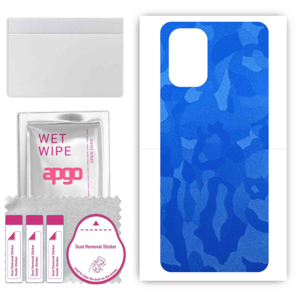 Folia naklejka skórka strukturalna na TYŁ do Nokia G400 -  Moro | Camo Niebieski - apgo SKINS