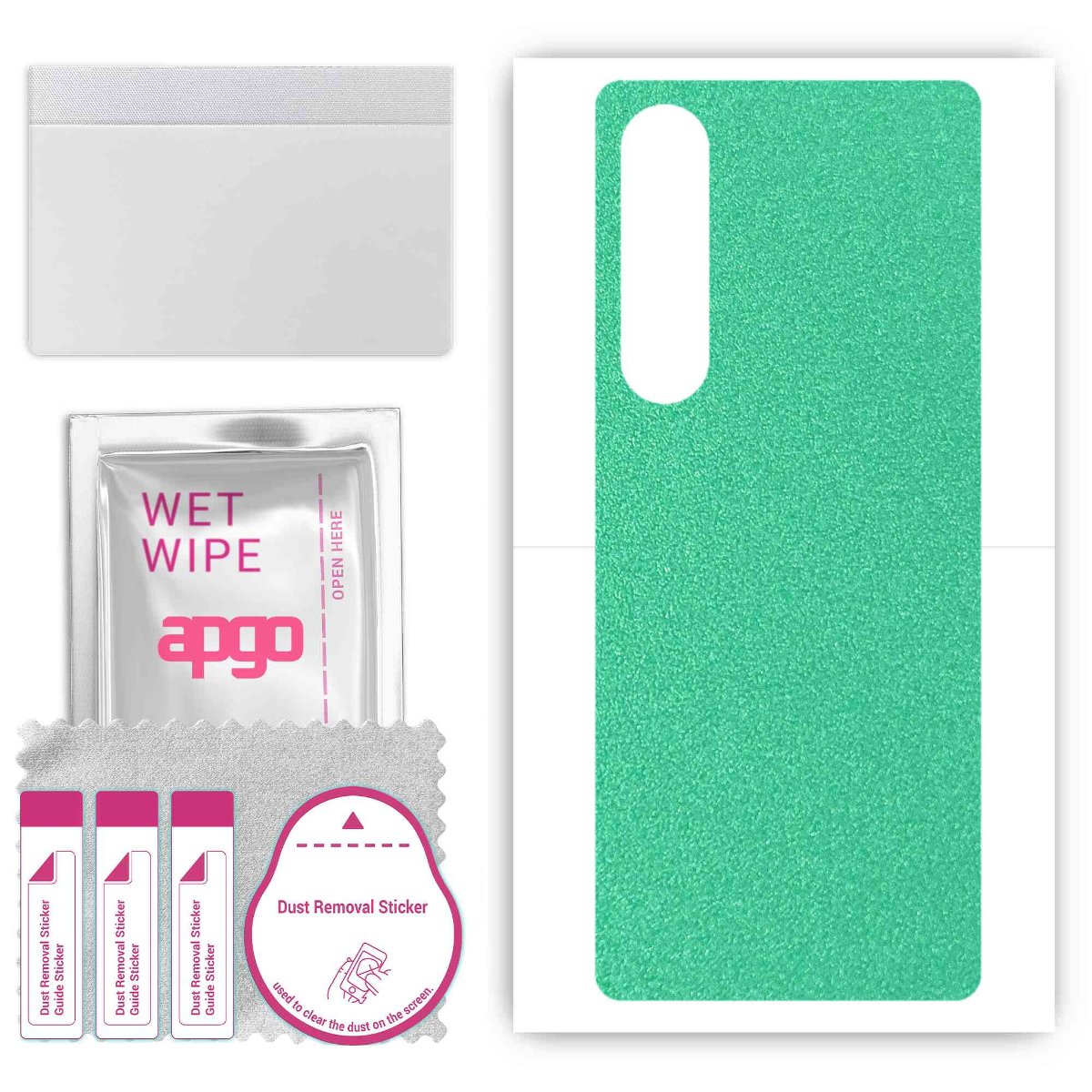 Folia naklejka skórka strukturalna na TYŁ do Sony Xperia 1 V -  Seledynowy Pastel Matowy - apgo SKINS