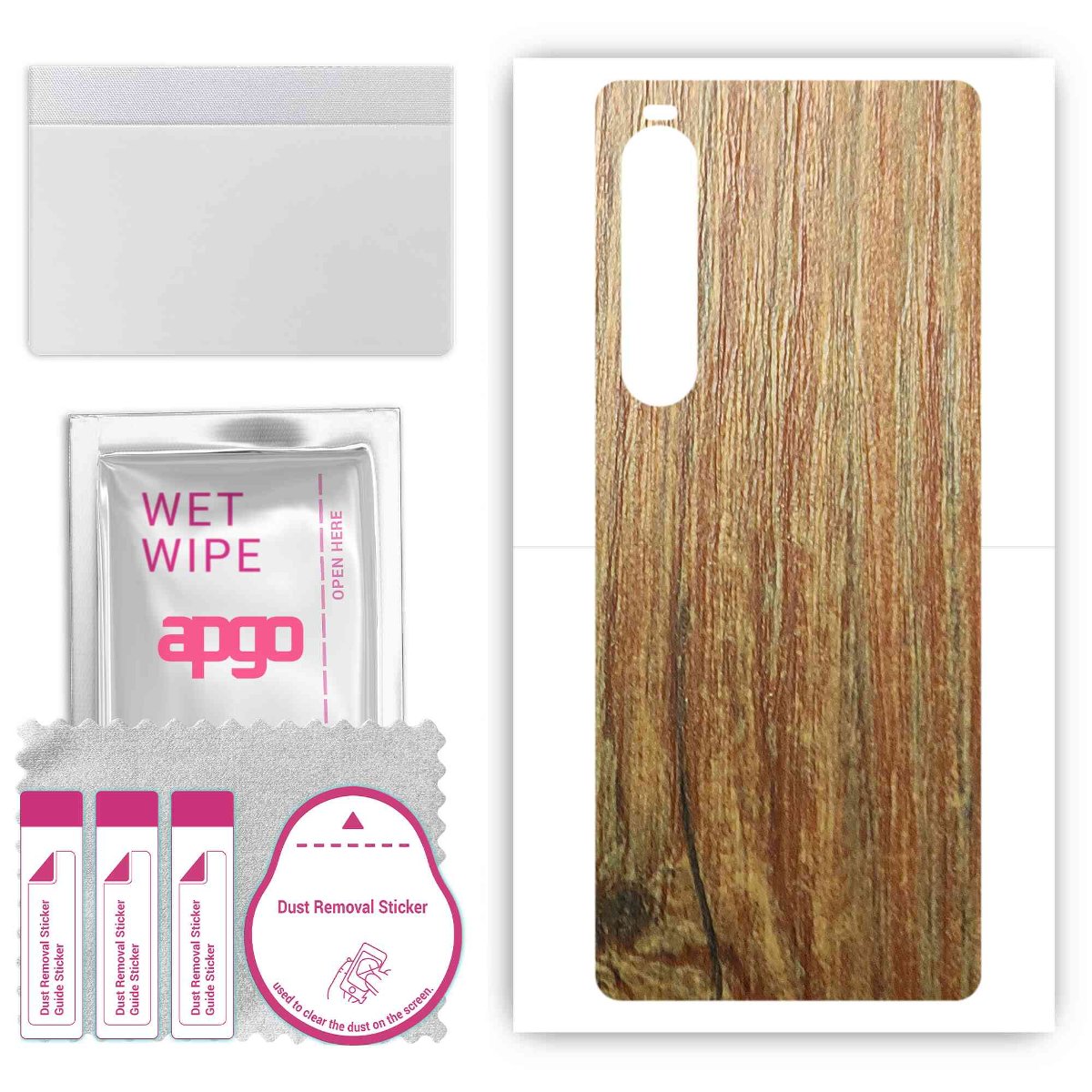 Folia naklejka skórka strukturalna na TYŁ do Sony Xperia 10 V -  Drewno Sosna Antyczna - apgo SKINS