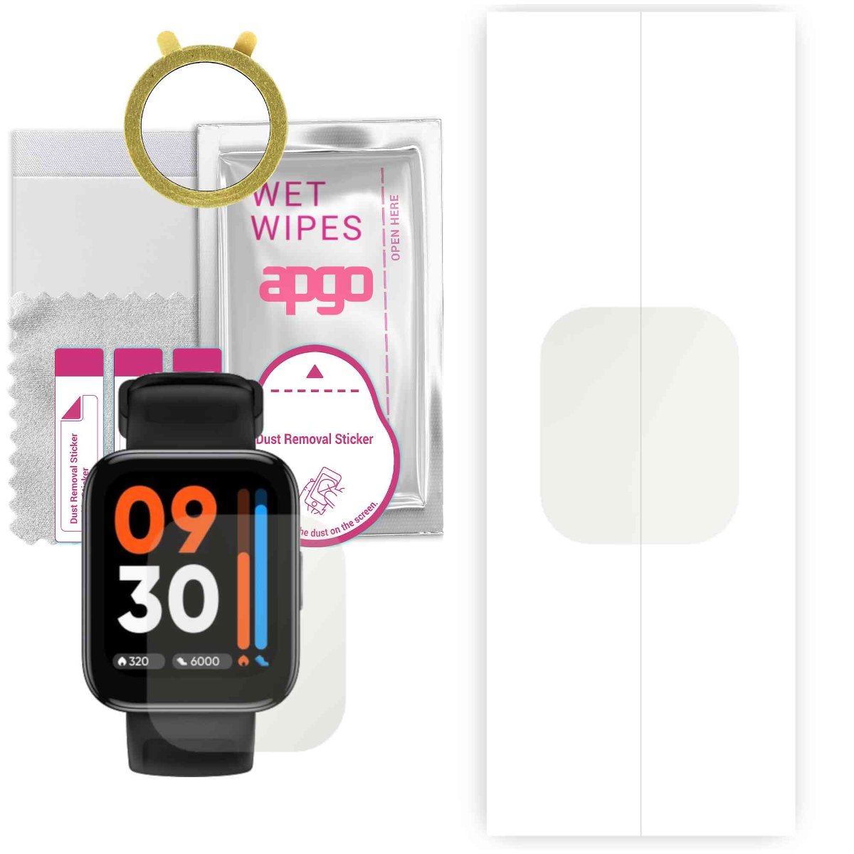 1x Folia hydrożelowa MATOWA do Realme Watch 3 - apgo Smartwatch Hydrogel MATTE Protection Ochrona na ekran smartwatcha