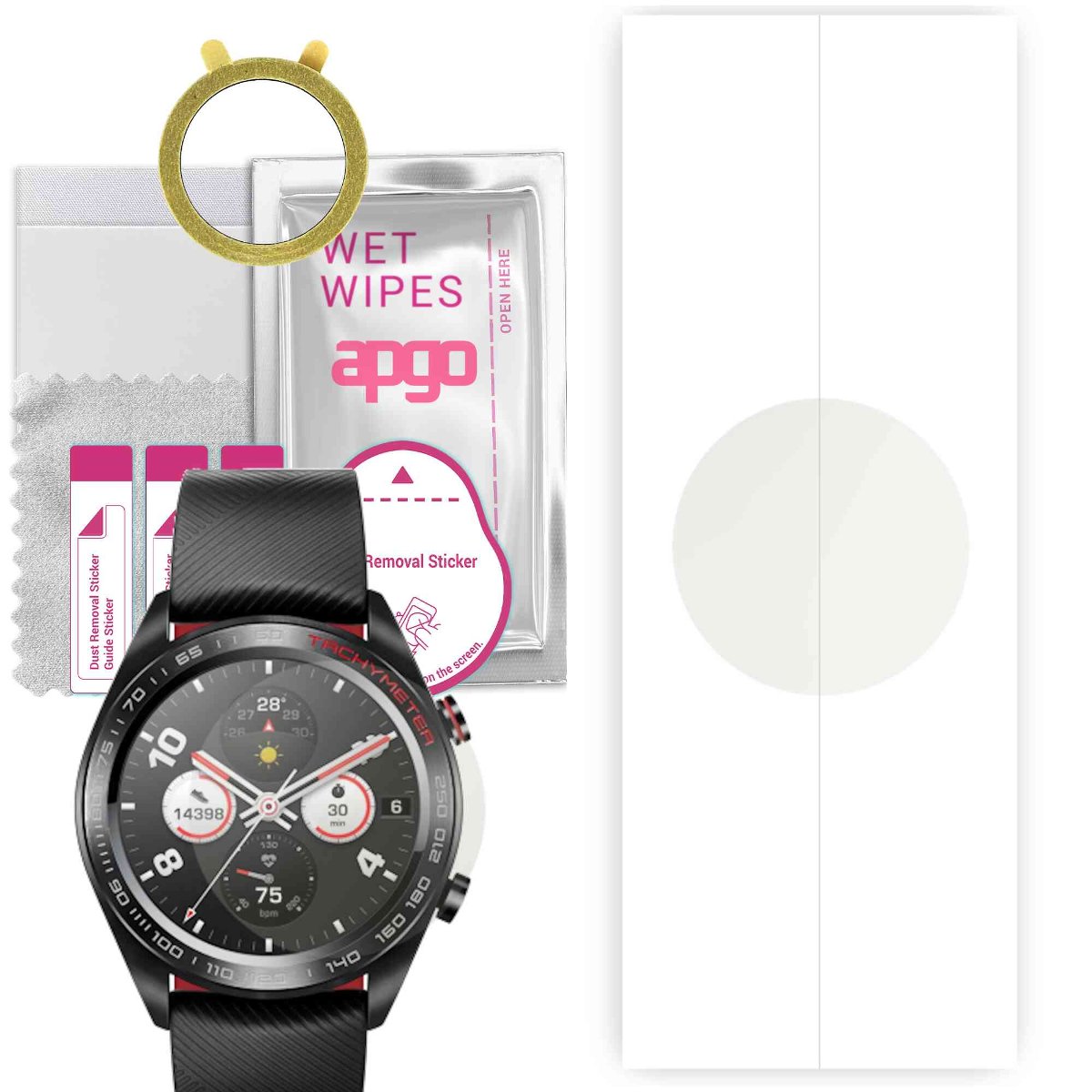 1x Folia hydrożelowa MATOWA do Honor Watch Magic - apgo Smartwatch Hydrogel MATTE Protection Ochrona na ekran smartwatcha