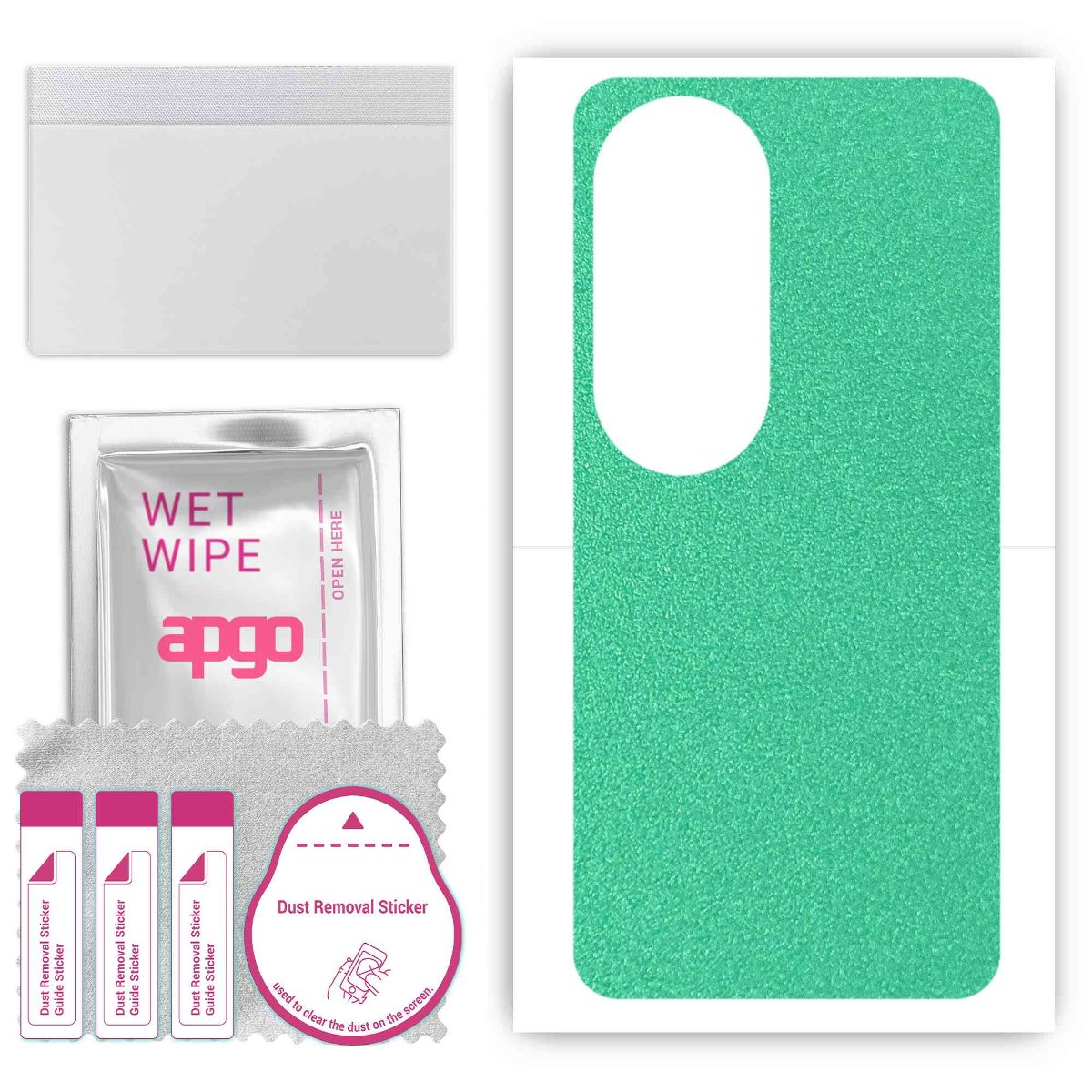 Folia naklejka skórka strukturalna na TYŁ do Oppo Reno10 Pro Plus PHU110 -  Seledynowy Pastel Matowy - apgo SKINS