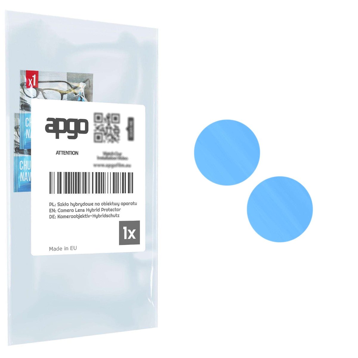 1x Szkło hybrydowe na aparat obiektyw kamerę 9H do Apple iPhone 15 Plus - apgo hybrid Camera Lens Protector