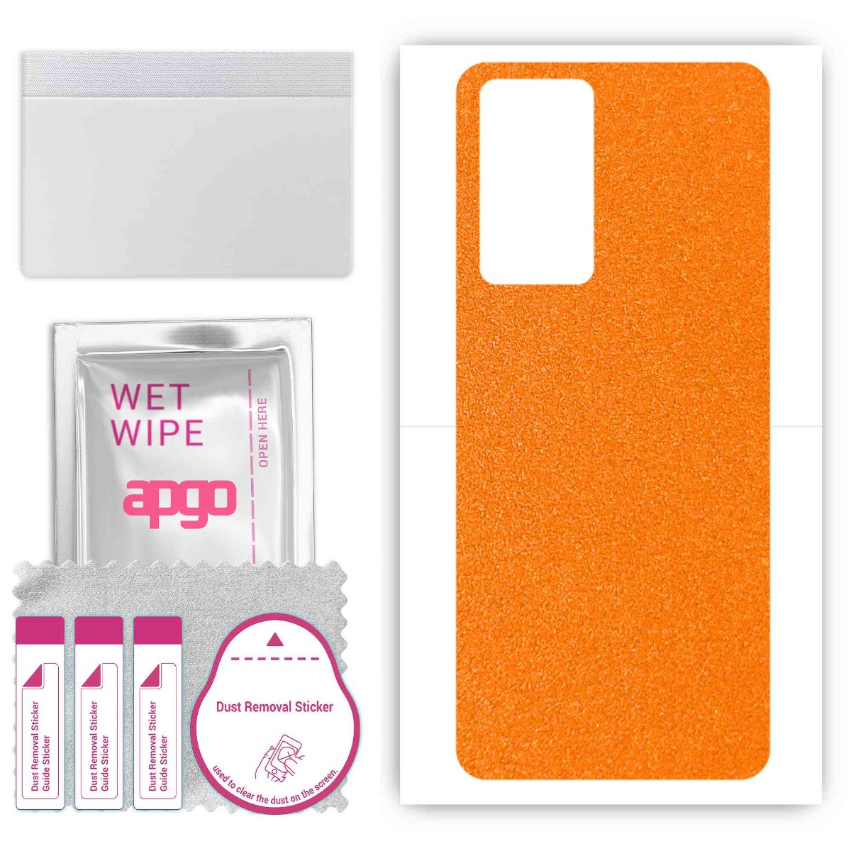 Folia naklejka skórka strukturalna na TYŁ do Redmi Note 11 Pro 4G -  Pomarańczowy Pastel Matowy Chropowaty Baranek - apgo SKINS