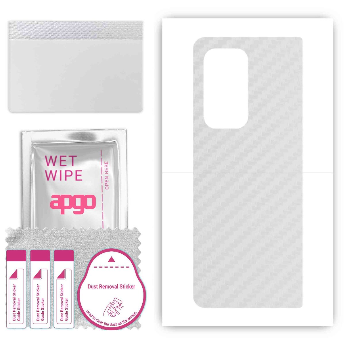 Folia naklejka skórka strukturalna na TYŁ do Honor Magic V2 -  Carbon Przezroczysty - apgo SKINS