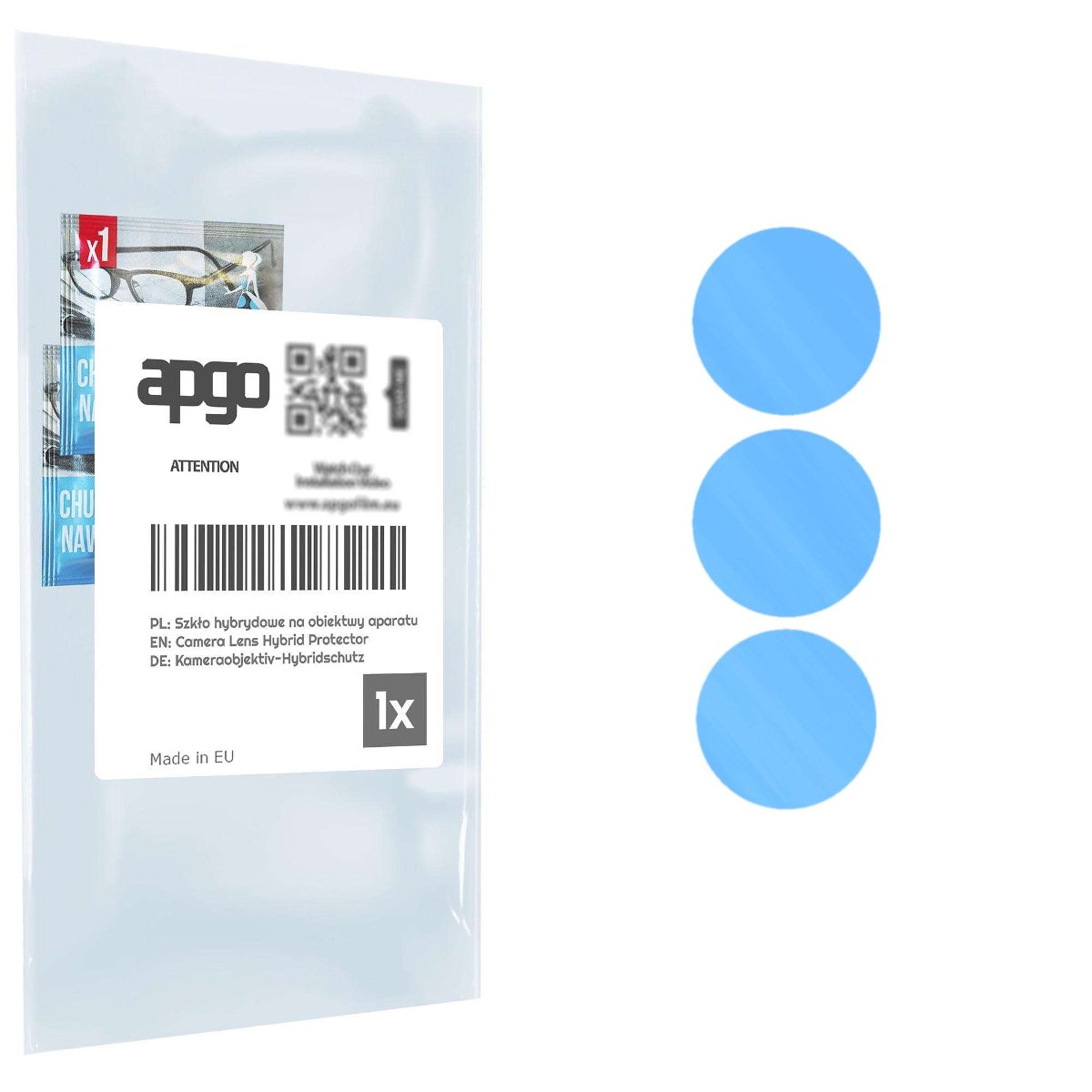 1x Szkło hybrydowe na aparat obiektyw kamerę 9H do ZTE Nubia Red Magic 8 Pro Plus - apgo hybrid Camera Lens Protector