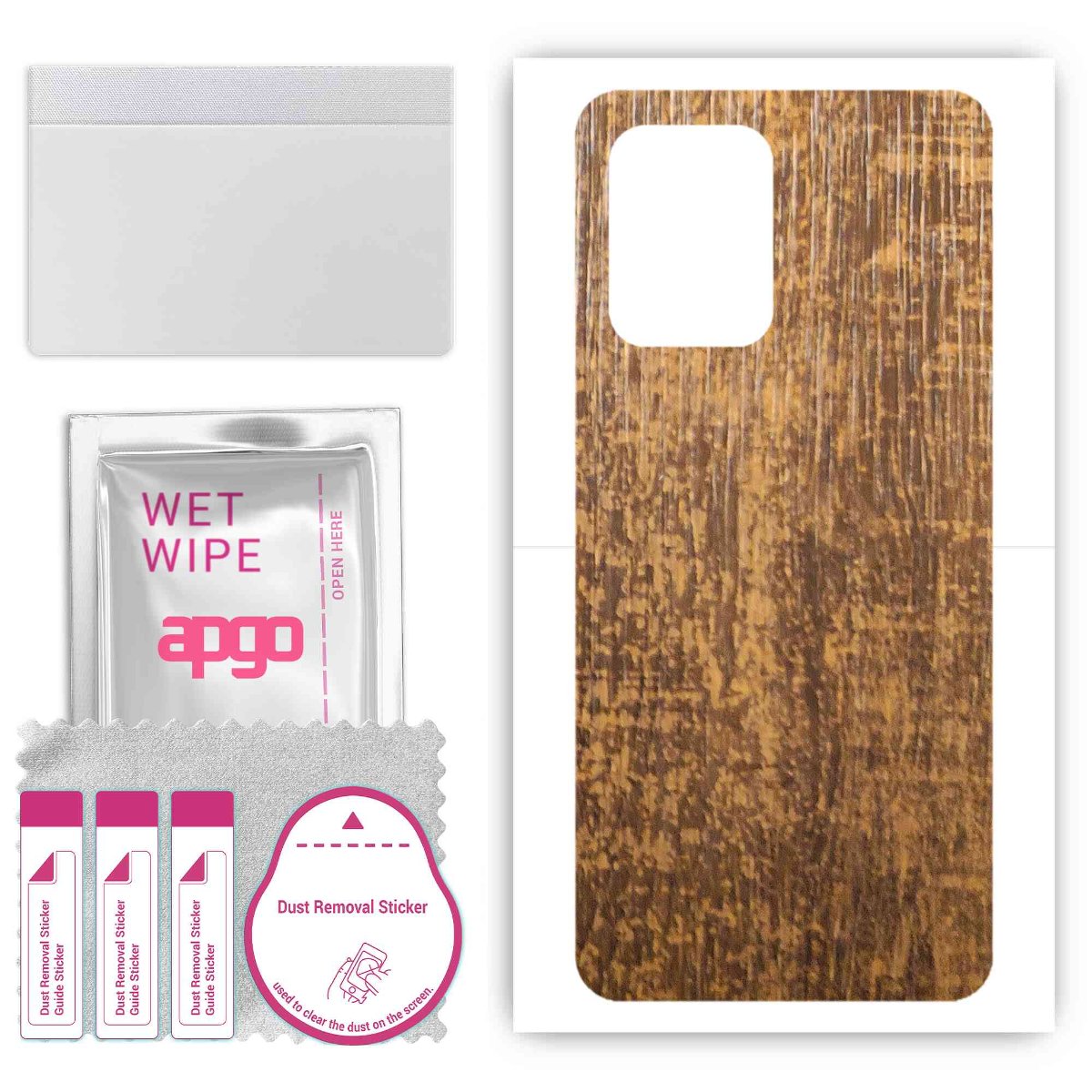 Folia naklejka skórka strukturalna na TYŁ do Motorola Moto G73 -  Drewno Dąb Stary - apgo SKINS