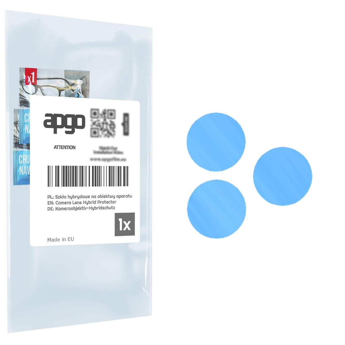 1x Szkło hybrydowe na aparat obiektyw kamerę 9H do Honor X6a - apgo hybrid Camera Lens Protector