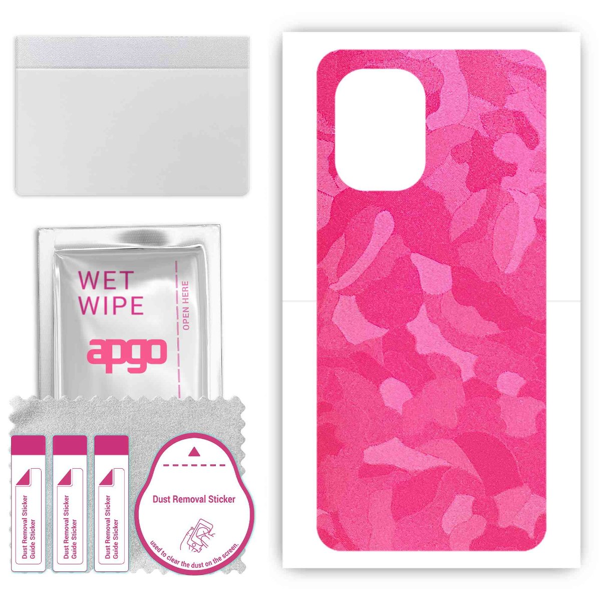 Folia naklejka skórka strukturalna na TYŁ do HTC WildFire E Plus -  Moro | Camo Różowy - apgo SKINS