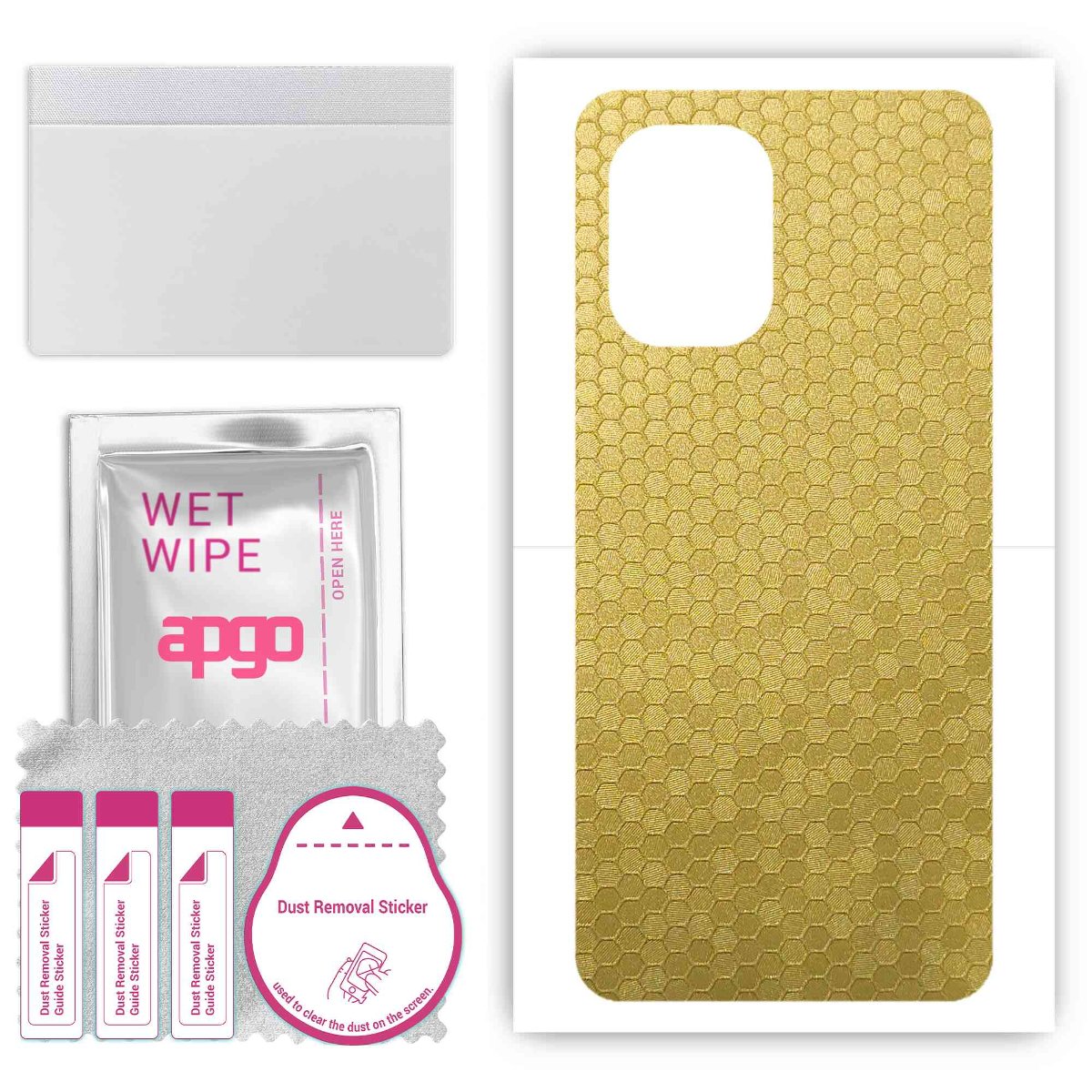 Folia naklejka skórka strukturalna na TYŁ do HTC WildFire E Plus -  Plaster Miodu Złoty - apgo SKINS