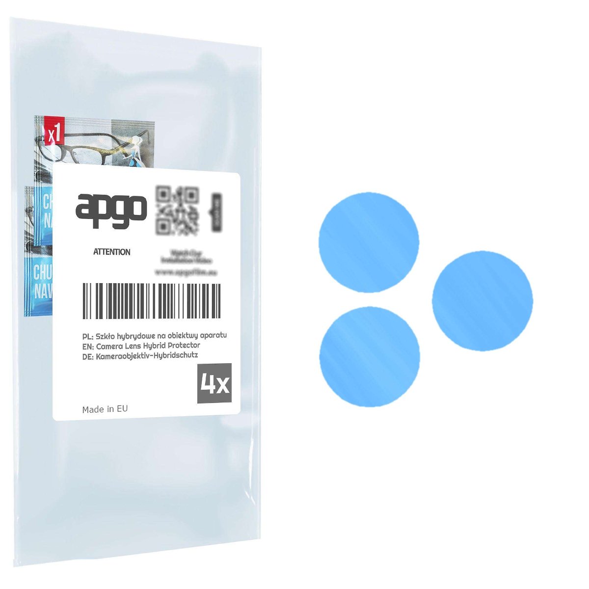 4x Szkło hybrydowe na aparat obiektyw kamerę 9H do Realme C51 - apgo hybrid Camera Lens Protector