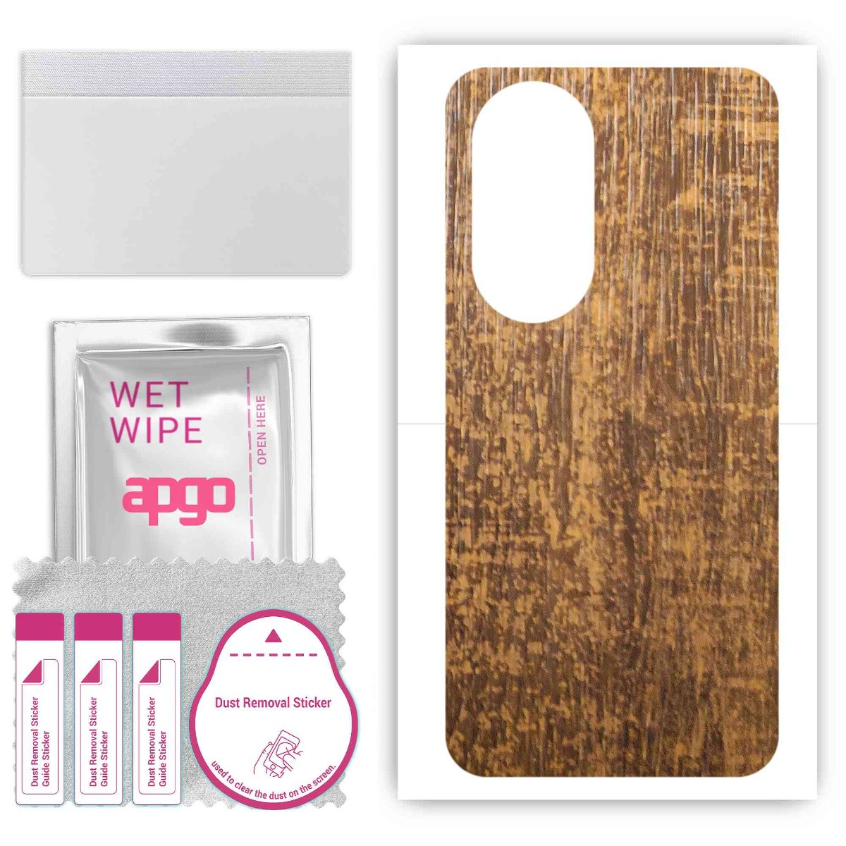 Folia naklejka skórka strukturalna na TYŁ do Oppo A1X 5G -  Drewno Dąb Stary - apgo SKINS